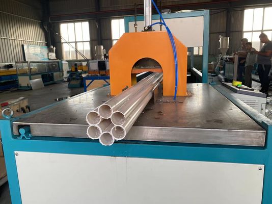 Touch Screen Seven Holes Plastic Pipe Extrusion Line Plc