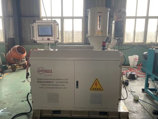 Plastic Single Wall Corrugated Pipe Extrusion Line With Joint Add Visual Positioning Pipe Cutting Machine
