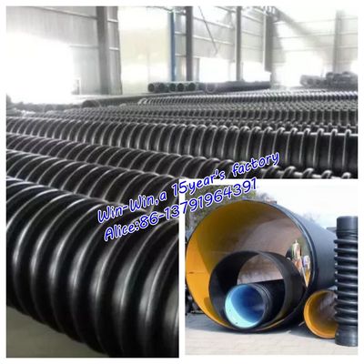 Structural Wall HDPE Spiral Winding Corrugated Pipe Extrusion Production Line