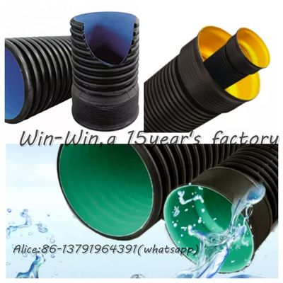 Plastic Water Gas HDPE PP Pipe Making Double Wall Corrugated Pipe Extrusion Line