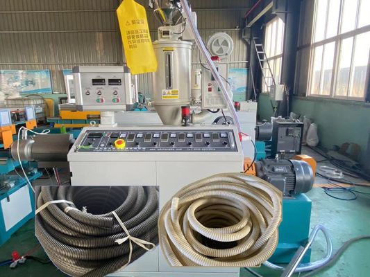 PE PP Washing Machine Hose Produce Single Wall Corrugated Pipe Extrusion Line
