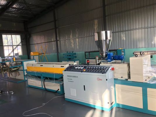 PVC White Flame Retardant Single Wall Corrugated Pipe Extrusion Line