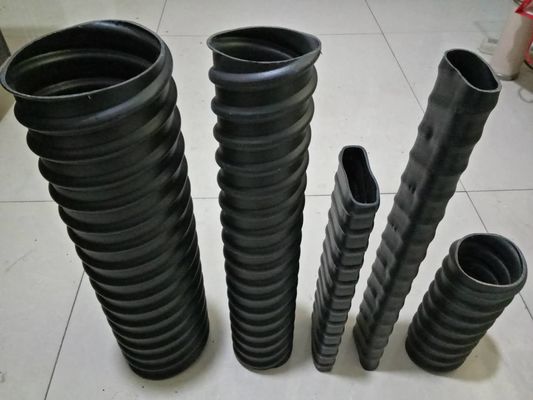 Bridge Prestressed Ribbed PE Corrugated Flat / Bamboo Pipe Extrusion Machine