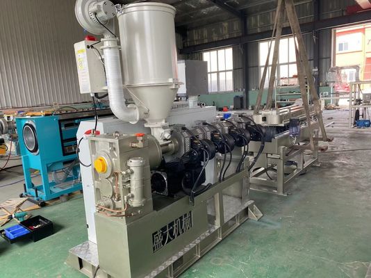 Single Screw Plastic PE PP PVC Single Wall Corrugated Pipe Extrusion Line PLC
