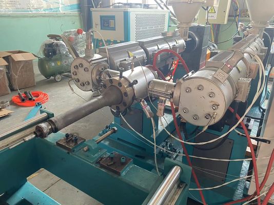 PVC PP PE PA Double Wall Corrugated Pipe / Electrical Corrugated Pipe Extrusion Line