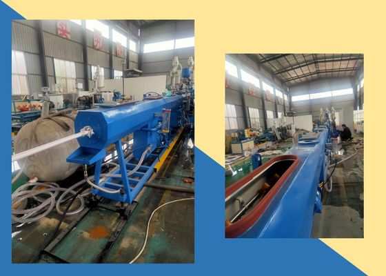 3 Layers 12m/Min 8KN HDPE Pipe Extrusion Line Single Screw