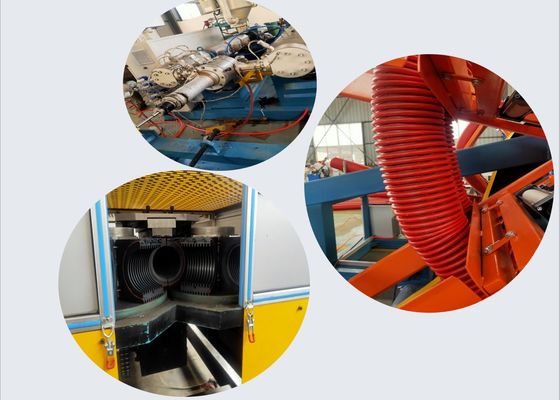 Single Wall Deep Screw Corrugated Pipe Extrusion Line 100kg/H