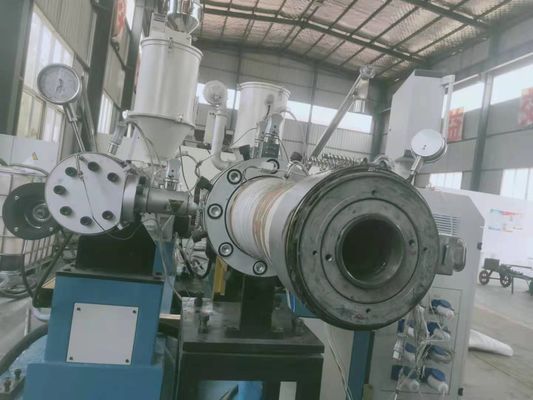PE PP PVC PPR Single Screw Corrugated Pipe Extrusion Line For air conditioner