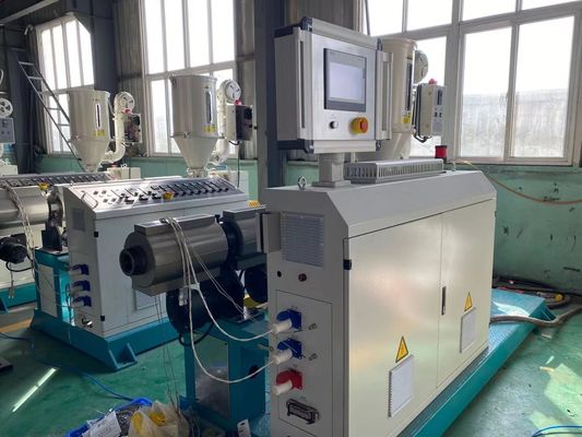16-63mm PE PP Single Wall Corrugated Pipe Extrusion Line Single Screw