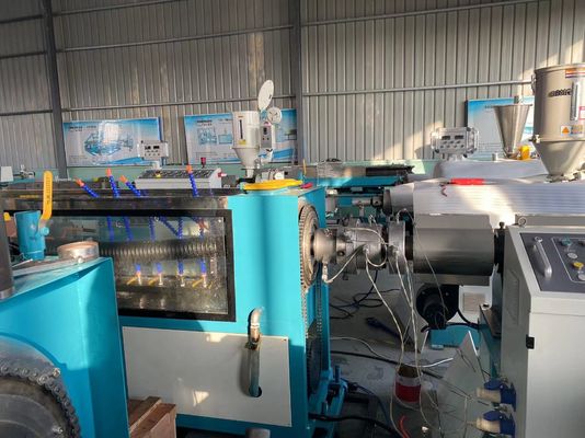 PE Carbon Spiral Reinforcing Plastic Pipe Production Line 50mm-200mm